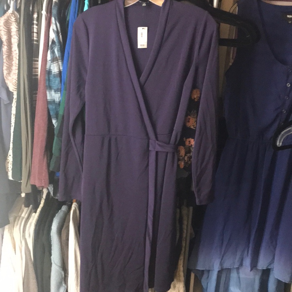 Purple wrap dress NWT